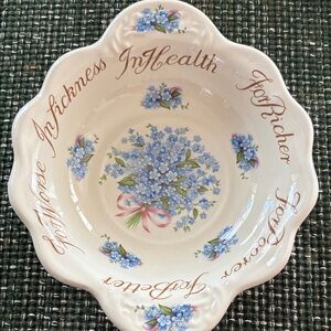 Vintage Wedding vows bowl.